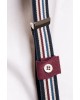 Le Cinque Spezie straps in blue base with beige, light blue, off-white and burgundy stripes by Cuffup CUFF  BRACES