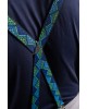 Abstract Green straps blue, green, light blue CUFF  BRACES