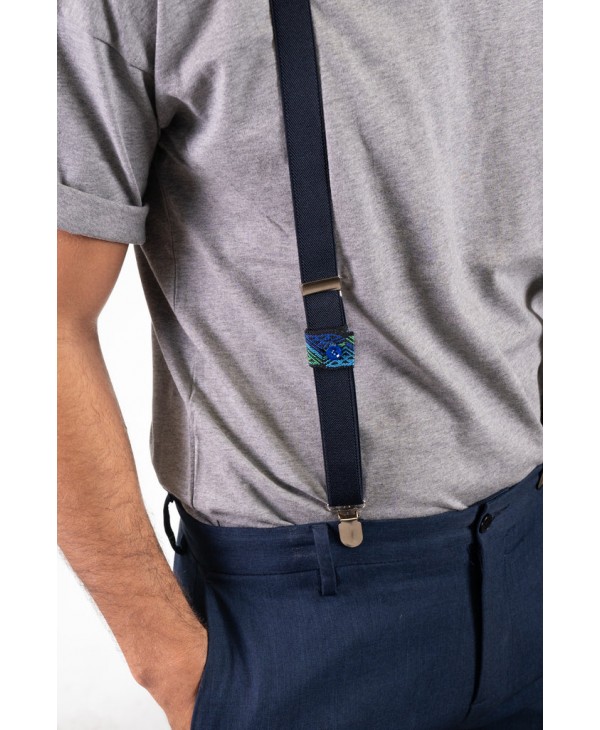 Blue straps with a special cuffup finish CUFF  BRACES