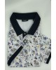 Μπλουζακι Καλοκαιρινο Floral Pree End με Μπλε Γιακα 100% Cotton