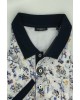 Summer Floral Pree End T-shirt with Blue Collar 100% Cotton SHORT SLEEVE POLO 