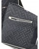 Makis Tselios quilted blue vest with gray trim and side pockets VEST