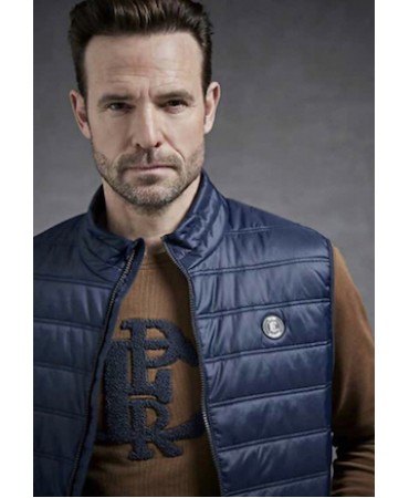 Pre End jacket vest in blue color