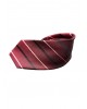 Tie in deep red with gray and black stripes GM Tie