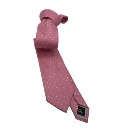 GM Pink Ties with White Polka Dots