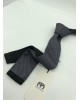 Makis Tselios Knit Gray Tie on Black Base MAKIS TSELIOS Tie