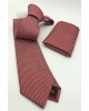 GM Tie Set with Scarf in Red Base with Bordeaux Miniature