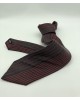 GM Motif Ties in Black Base and Bordeaux Stripes