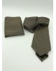 GM Set Tie With Scarf on a Blue Base with Ocher Miniature GM Tie set