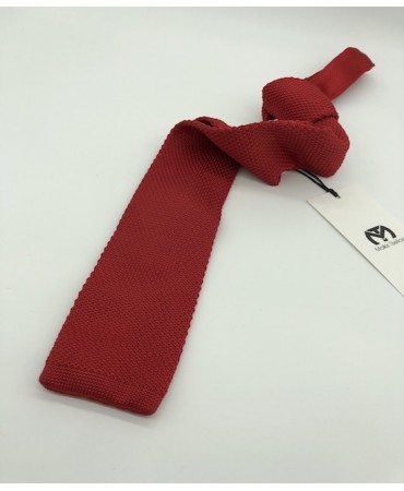 Makis Tselios Knit Tie in Red