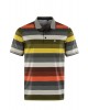 Poloshirt Haio short sleeve striped gray, off-white, orange, yellow and burgundy SHORT SLEEVE POLO 
