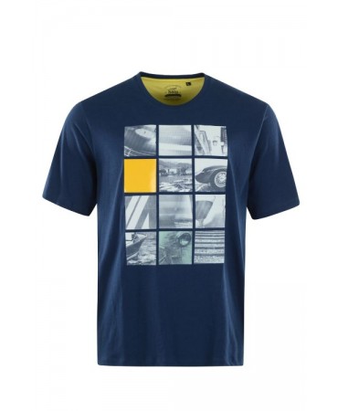 T-shirt hajo cotton t-shirt in blue base with print