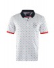 Polo Hajo Short Sleeve in White Base with Blue and Red Anchors and Steering Wheels SHORT SLEEVE POLO 