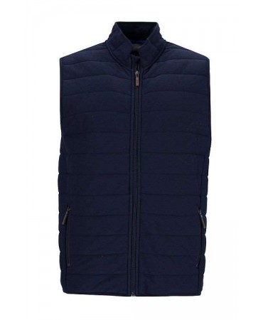Men's blue vest with a special cotton texture