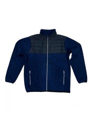 Men's jacket jacket in blue color with side pockets