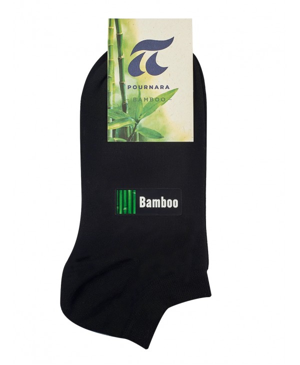 Bamboo short sock black POURNARA FASHION Socks