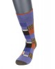 DESIGN SOCKS POURNARA in Blue Base with Multicolored Checkered POURNARA FASHION Socks