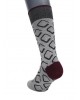 DESIGN SOCKS POURNARA in Gray Base with Black Squares POURNARA FASHION Socks