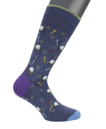 Pournara Fashion Socks with golf balls in Raf Color