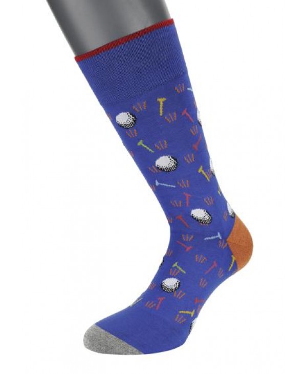 Sock with golf balls in Blue Roua Color Pournara Fashion POURNARA FASHION Socks