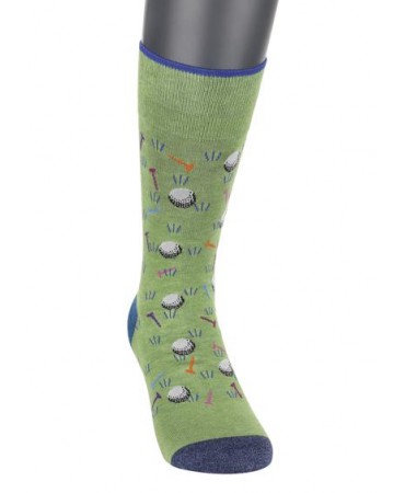 Sock with golf balls in Light Green Pournara Fashion
