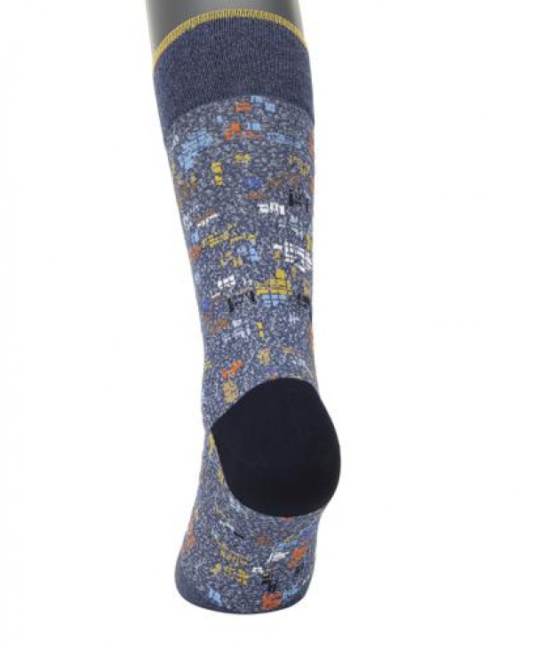Purnara Socks on Shelf Base with Asymmetrical Designs in Different Colors POURNARA FASHION Socks