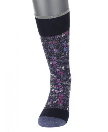 Socks DESIGN SOCKS POURNARA in Blue Base with Asymmetric Designs in Different Colors