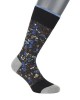 Socks DESIGN SOCKS POURNARA in Black Base with Asymmetric Designs in Different Colors POURNARA FASHION Socks