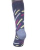 POURNARA Socks in Blue Base with Slanted Asymmetrical Multicolored Stripes POURNARA FASHION Socks