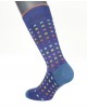 Pournara Fashion Socks on a purple base with colorful squares POURNARA FASHION Socks