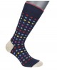 Pournara Fashion sock on a blue base with colorful squares POURNARA FASHION Socks
