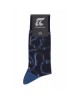Pournara Fashion sock in blue base with asymmetric colored design POURNARA FASHION Socks
