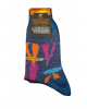 Fashion pournara sock on a blue base with colored sailboats POURNARA FASHION Socks