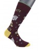 Fashion Pournara burgundy sock with playing cards dice and chips POURNARA FASHION Socks