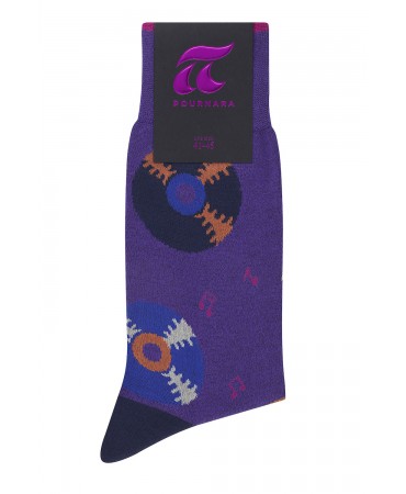 Fashion Pournara sock in purple base with cd and notes
