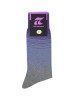 Pournara Fashion Sock in Gray Base with Purple and Blue Stripes POURNARA FASHION Socks