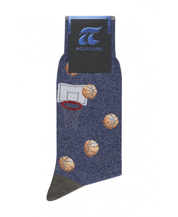 Pournara Fashion Socks on Raf Base with Basketball Balls and Basket POURNARA FASHION Socks