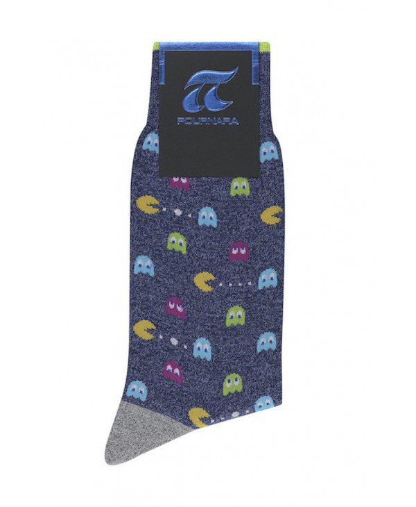 Fashion Pournara Sock in Ruff Base with Pacman Colorful POURNARA FASHION Socks