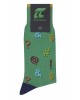 Pournara Fashion sock green with keyboard symbols POURNARA FASHION Socks