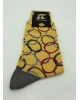Pournara Socks Fashion Yellow with Colored Circles POURNARA FASHION Socks