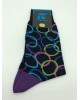 Fashion Pournara Blue Sock with Colored Circles POURNARA FASHION Socks
