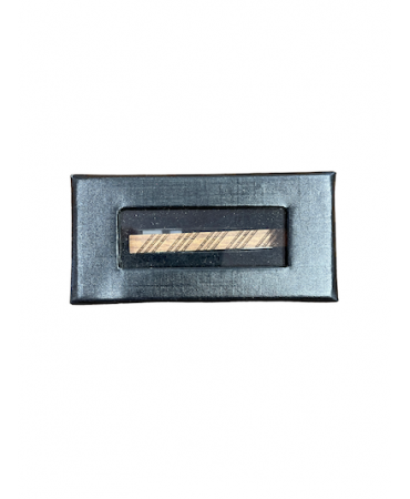 Makis Tselios slanted striped wooden tie pin