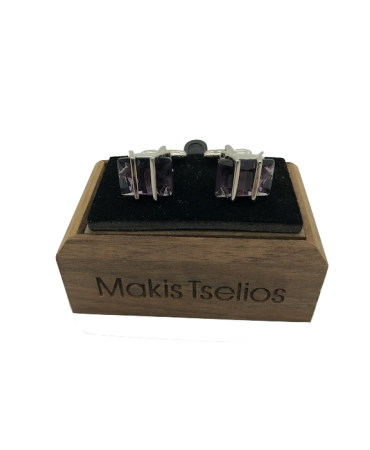 Makis Tselios cufflinks on purple color
