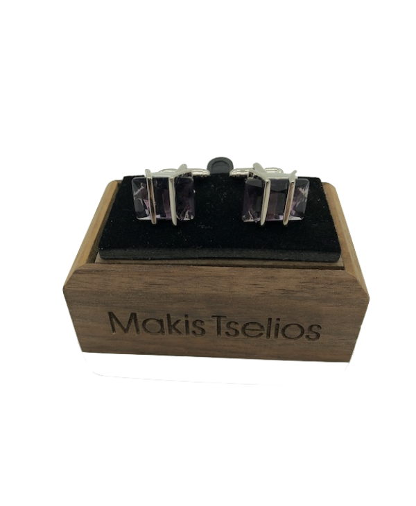 Makis Tselios cufflinks on purple color MAKIS TSELIOS CUFFLINKS