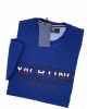 Makis Tselios Tshirt Blue with YACTING logo Front and Company Logo on the Sleeve T-shirts 
