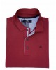 Makis Tselios Blouse in Red with Blue Finishes SHORT SLEEVE POLO 