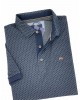 Makis Tselios Polo with Button in Blue Base and Gray Thumbnail in Comfortable Line SHORT SLEEVE POLO 