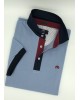 Makis Tselios Polo Light Blue with Red and Blue Collar and Patilet