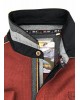 Polo shirt with shirt collar and pocket with zipper in burgundy color POLO ZIP LONG SLEEVE