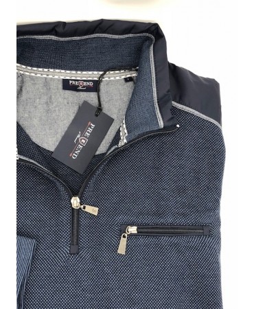 PreEnd Polo Zip With Zip Pocket on Blue  